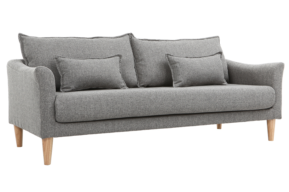 Design-Sofa 3 Pltze Grau KATE