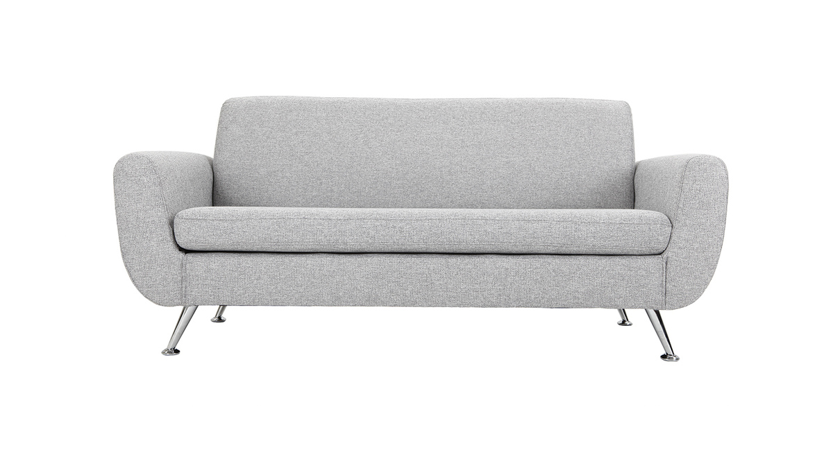 Design-Sofa 3 Pltze Grau PURE