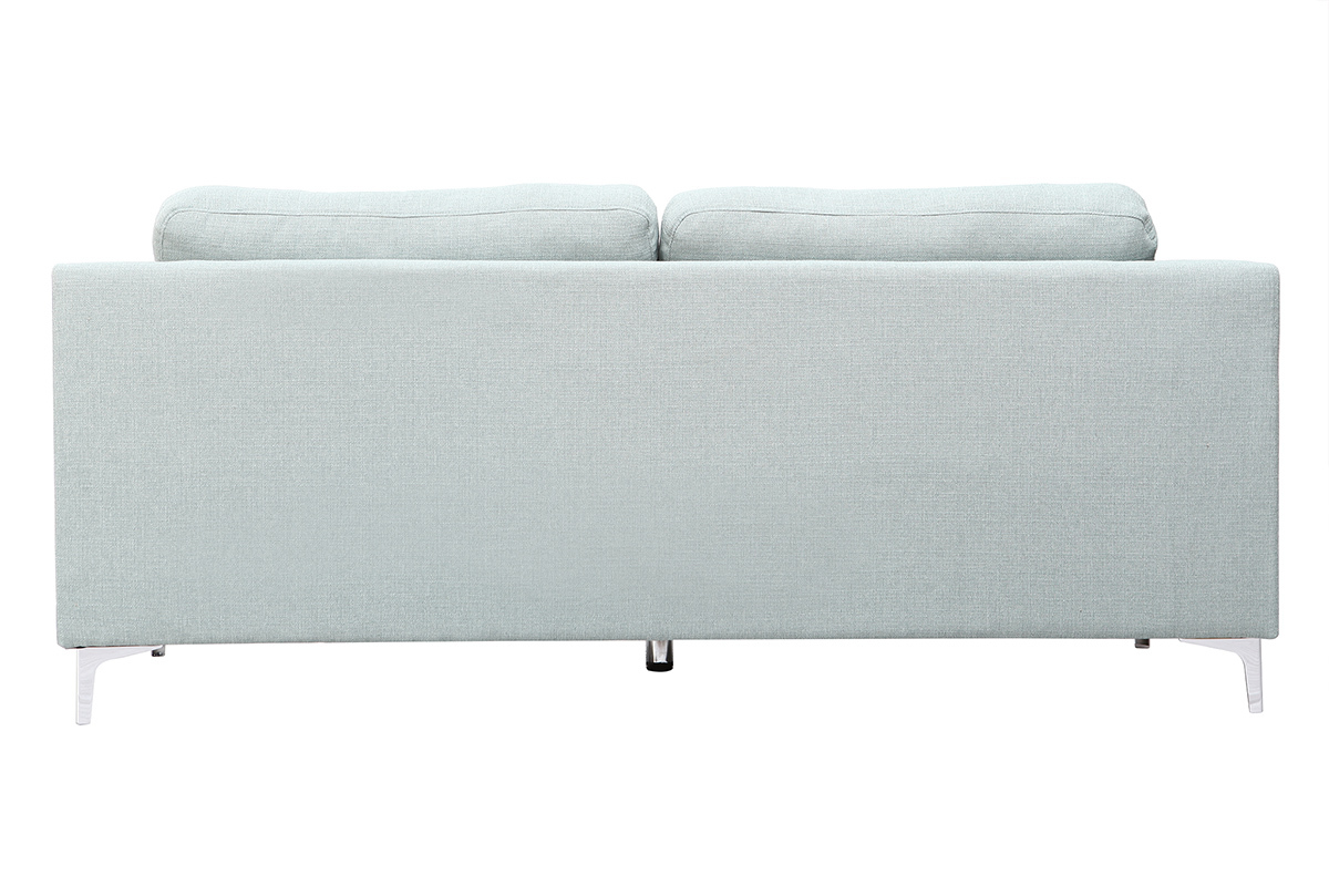 Design-Sofa 3 Pltze hellblauer Stoff BOMEN