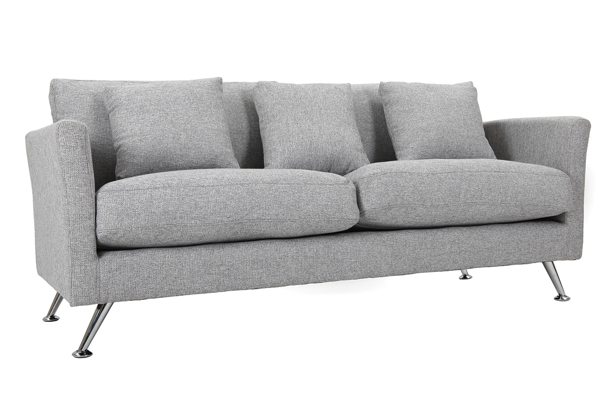 Design-Sofa 3 Pltze Hellgrau VOLUPT