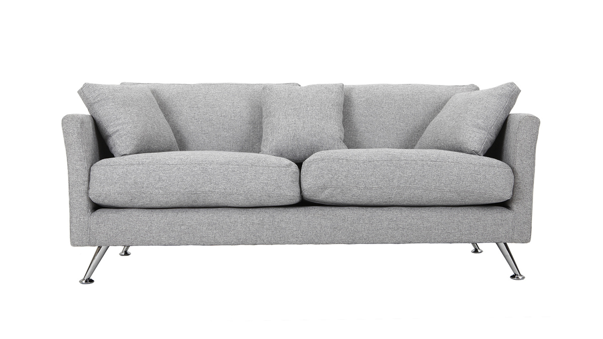 Design-Sofa 3 Pltze Hellgrau VOLUPT