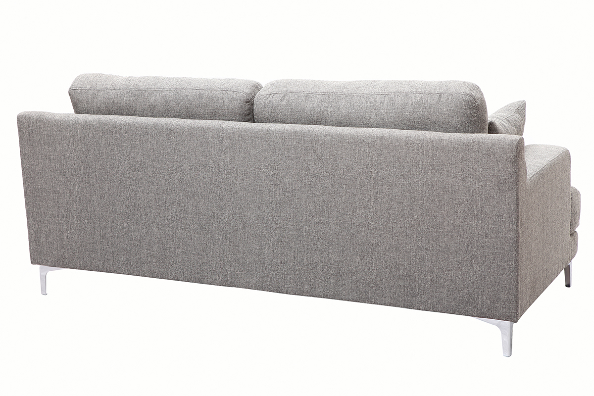 Design-Sofa 3 Pltze hellgrauer Stoff BOMEN