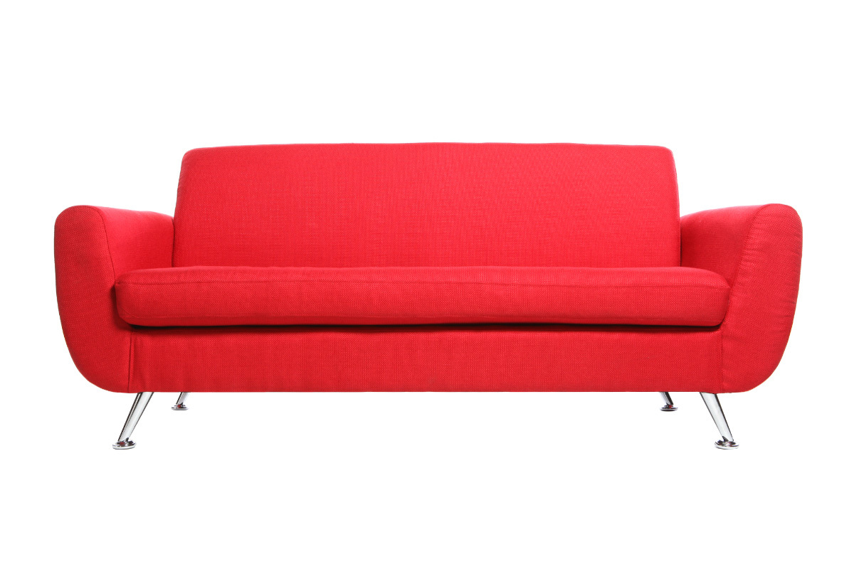 Design-Sofa 3 Pltze Rot PURE