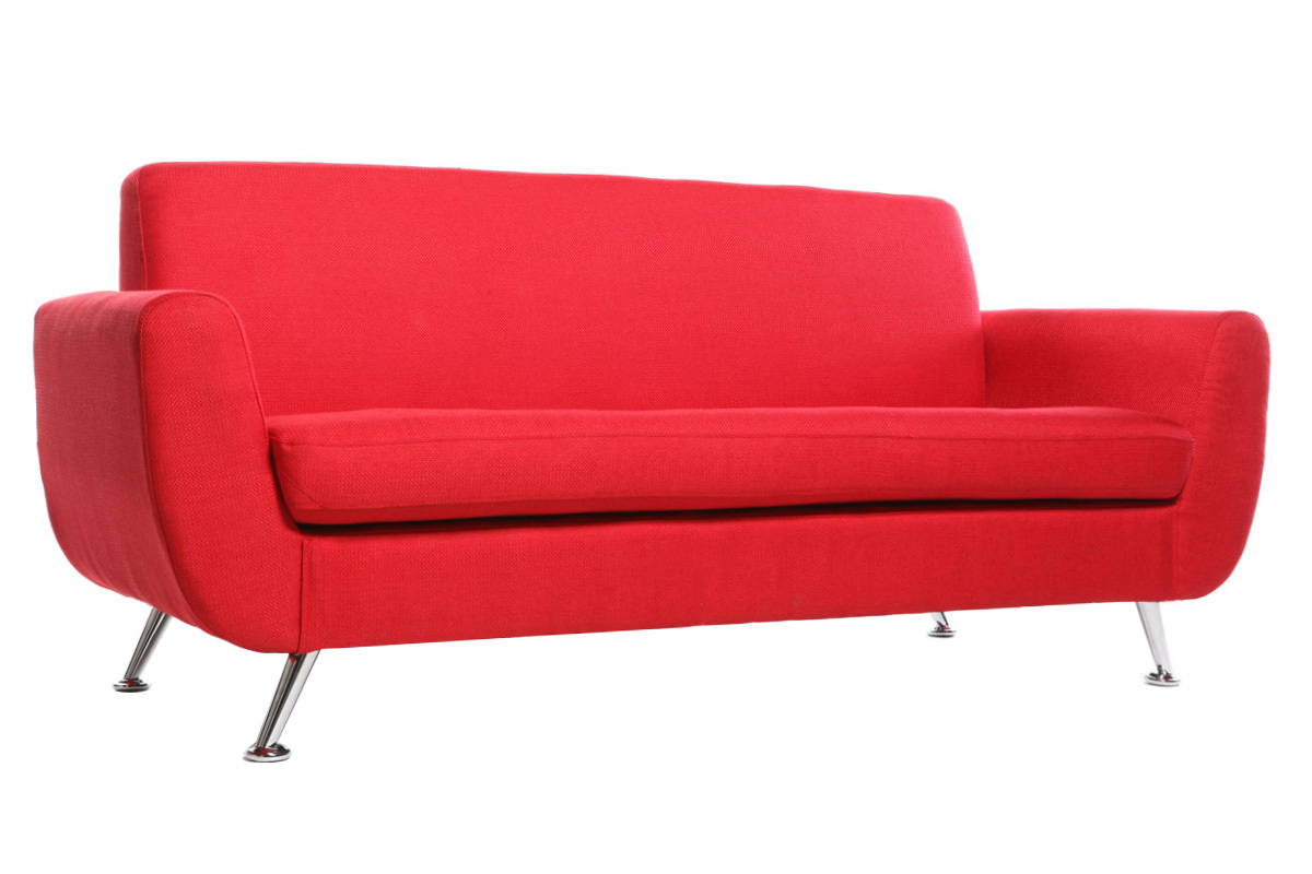 Design-Sofa 3 Pltze Rot PURE