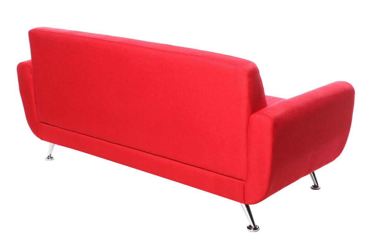 Design-Sofa 3 Pltze Rot PURE