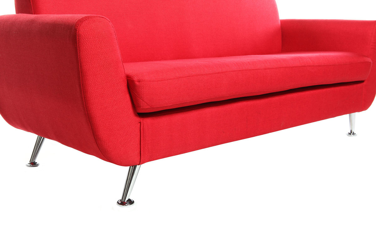 Design-Sofa 3 Pltze Rot PURE