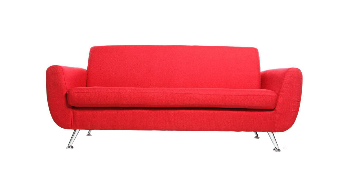 Design-Sofa 3 Pltze Rot PURE