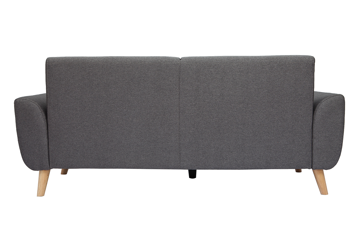 Design-Sofa 3 Pltze Stoff dunkelgrauer EKTOR