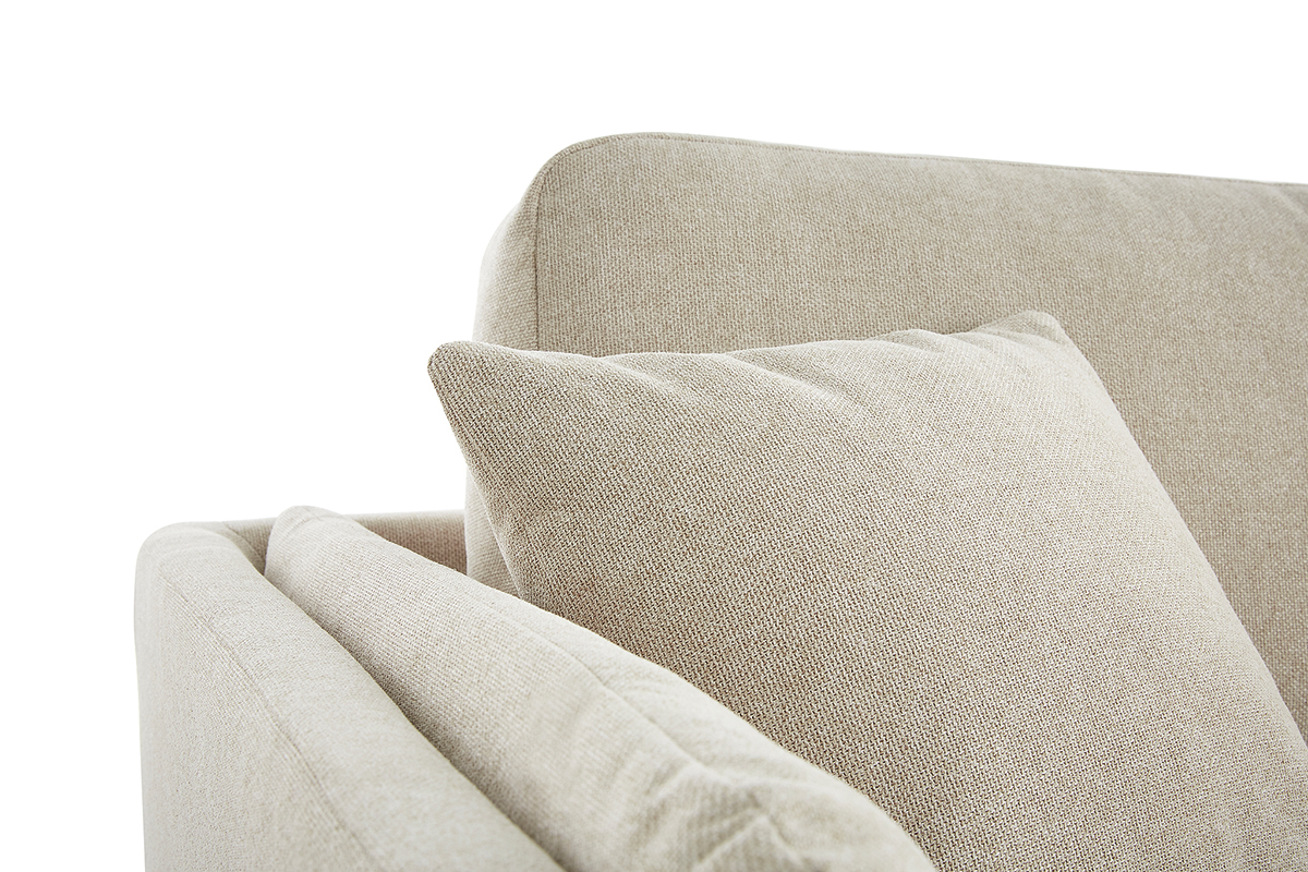 Design-Sofa 3-Sitzer aus naturbeigem Stoff VOGUE