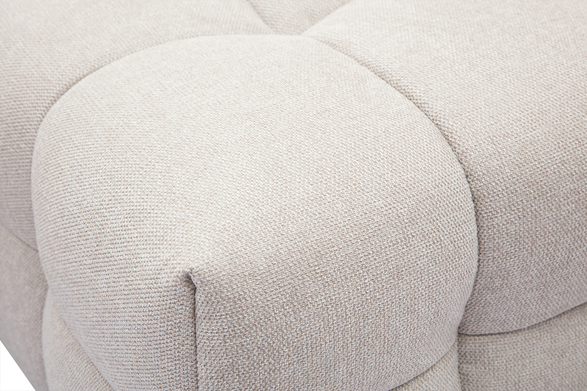 Design-Sofa 3-Sitzer mit Fusttze aus beigem Stoff im Samtdesign CORTO