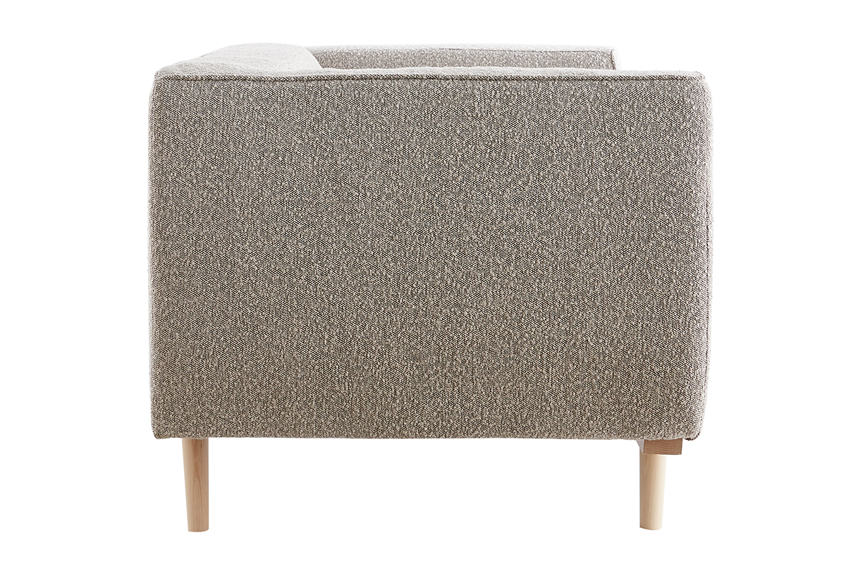 Design-Sofa aus Boucl-Stoff taupe 2/3-Sitzer MORRIS