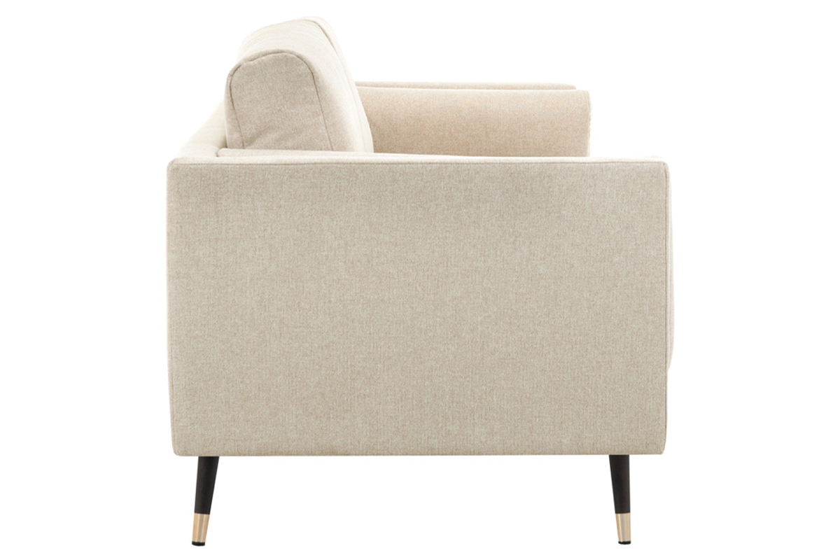 Design-Sofa aus cappuccino-beige-meliertem Stoff 2-Sitzer STING