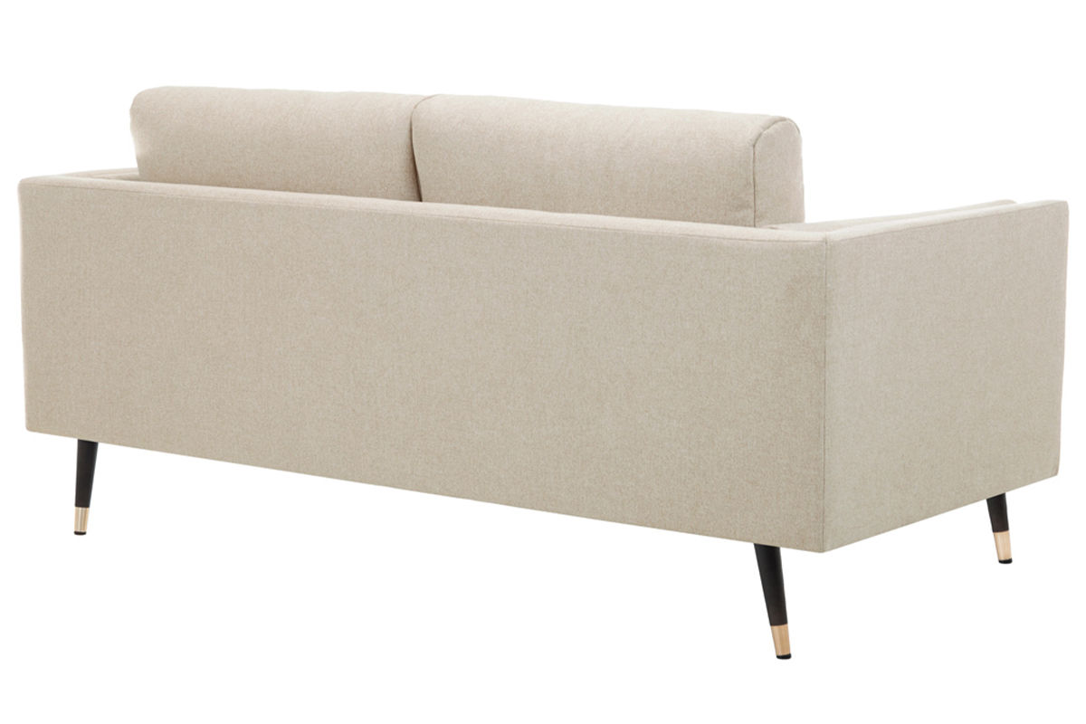 Design-Sofa aus cappuccino-beige-meliertem Stoff 2-Sitzer STING