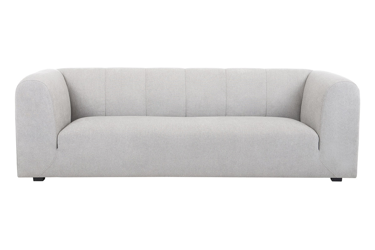 Design-Sofa aus grauem Stoff 4-Sitzer OLIVEIRO