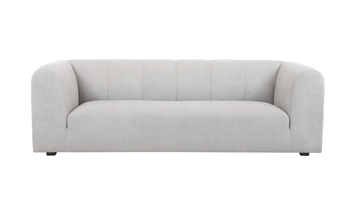 Design-Sofa aus grauem Stoff 4-Sitzer OLIVEIRO