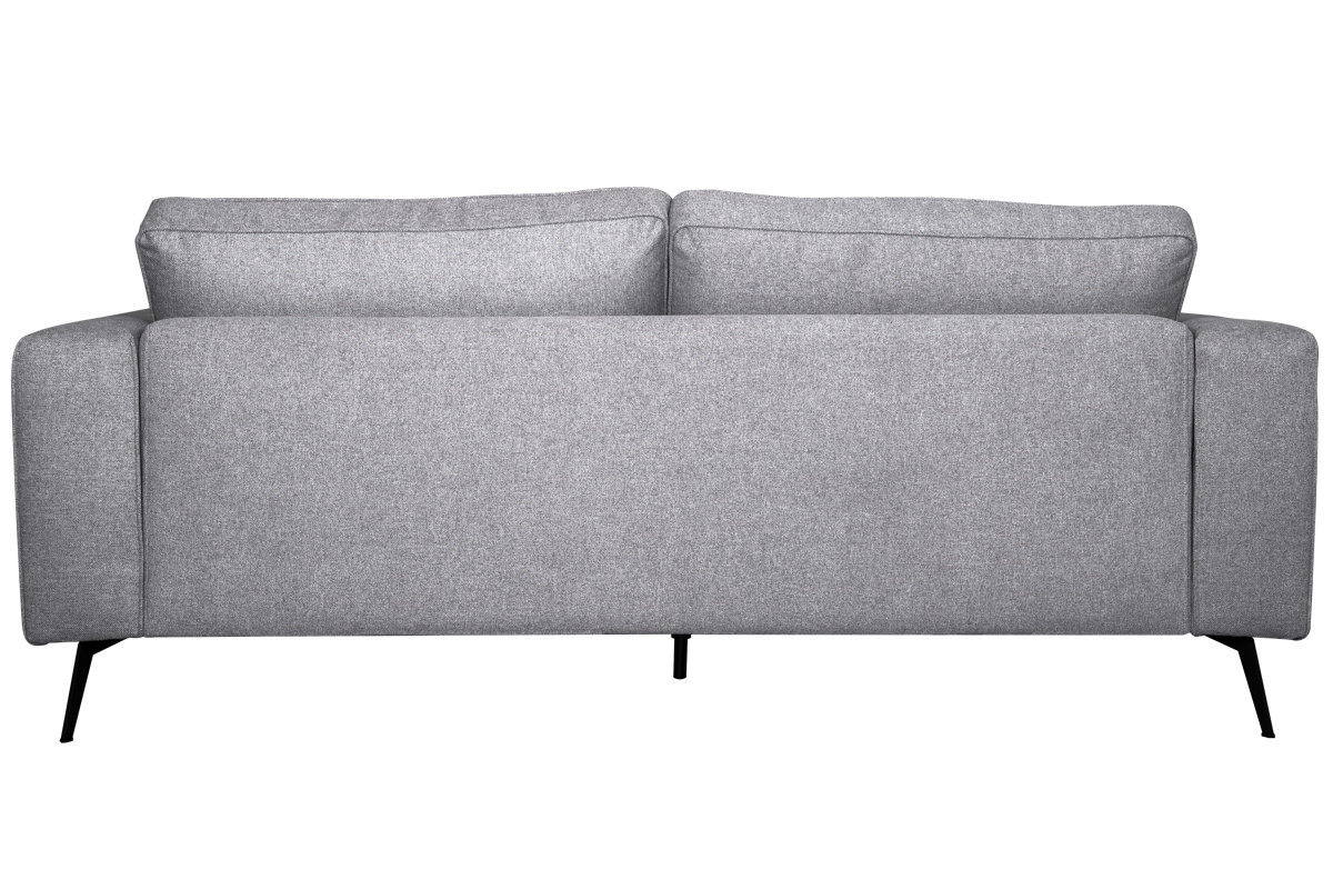 Design-Sofa aus grauem Stoff mit schwarzem Metall 4-Sitzer OSMANN