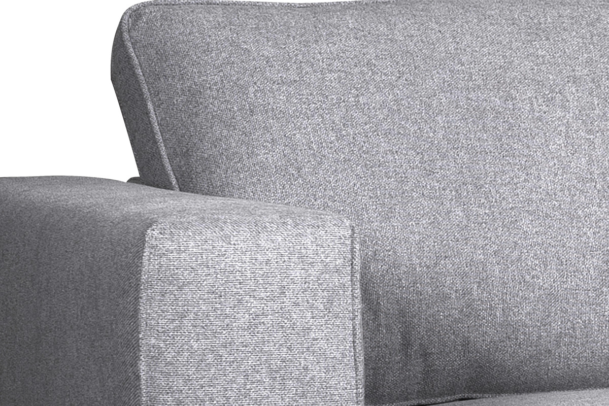 Design-Sofa aus grauem Stoff mit schwarzem Metall 4-Sitzer OSMANN