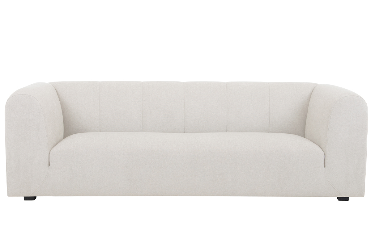 Design-Sofa aus hellbeigem Stoff 4-Sitzer OLIVEIRO