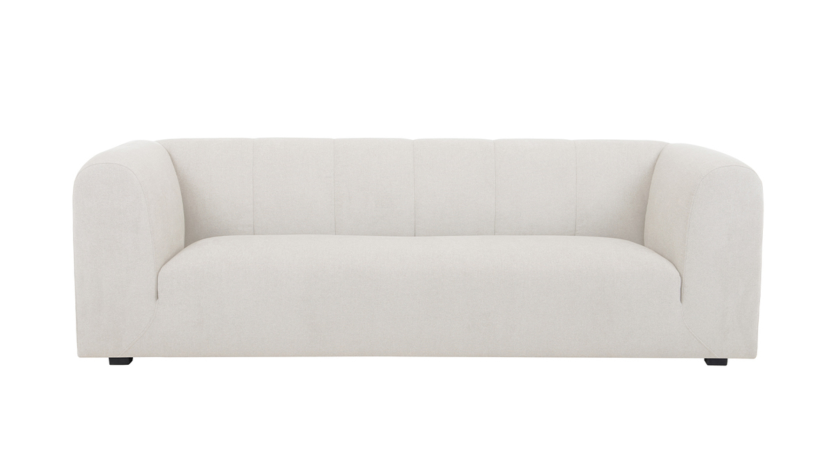 Design-Sofa aus hellbeigem Stoff 4-Sitzer OLIVEIRO