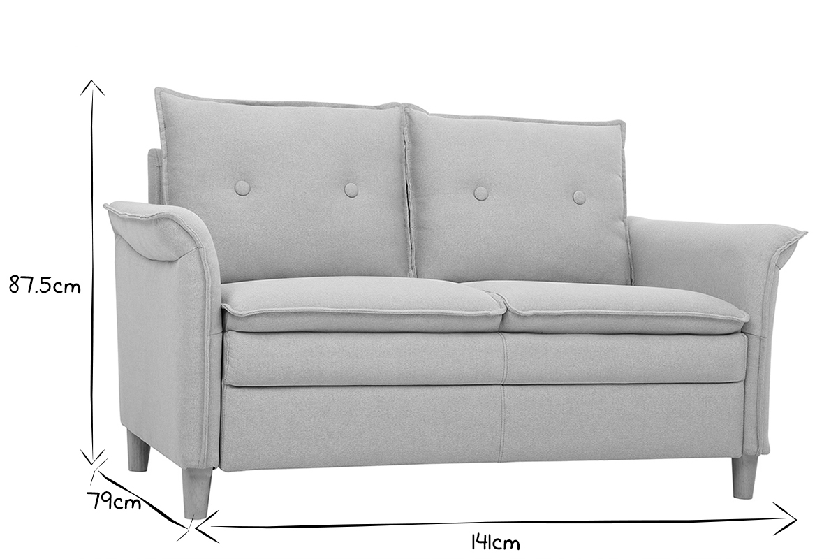 Design-Sofa aus Samt Petrolblau 2 Pltze CLIFF