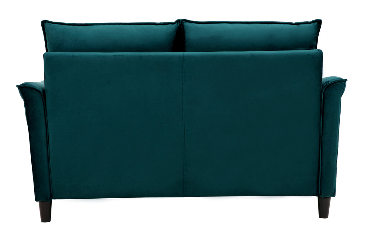 Design-Sofa aus Samt Petrolblau 2 Pltze CLIFF