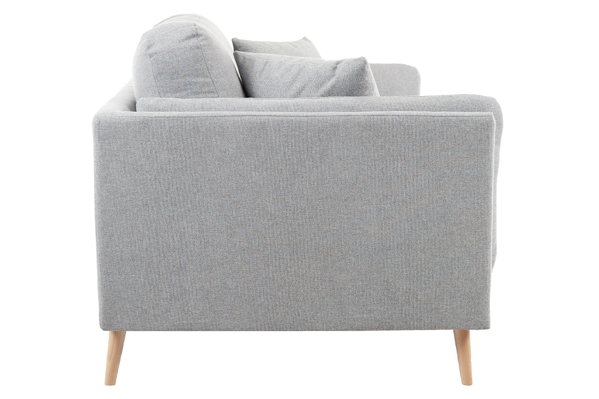 Design-Sofa hellgrauer Stoff 2-Sitzer VOGUE