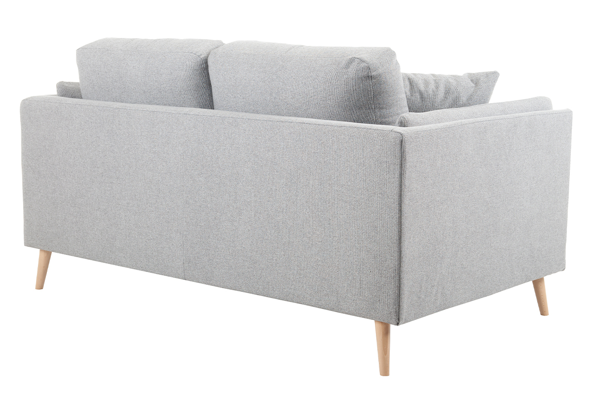 Design-Sofa hellgrauer Stoff 2-Sitzer VOGUE