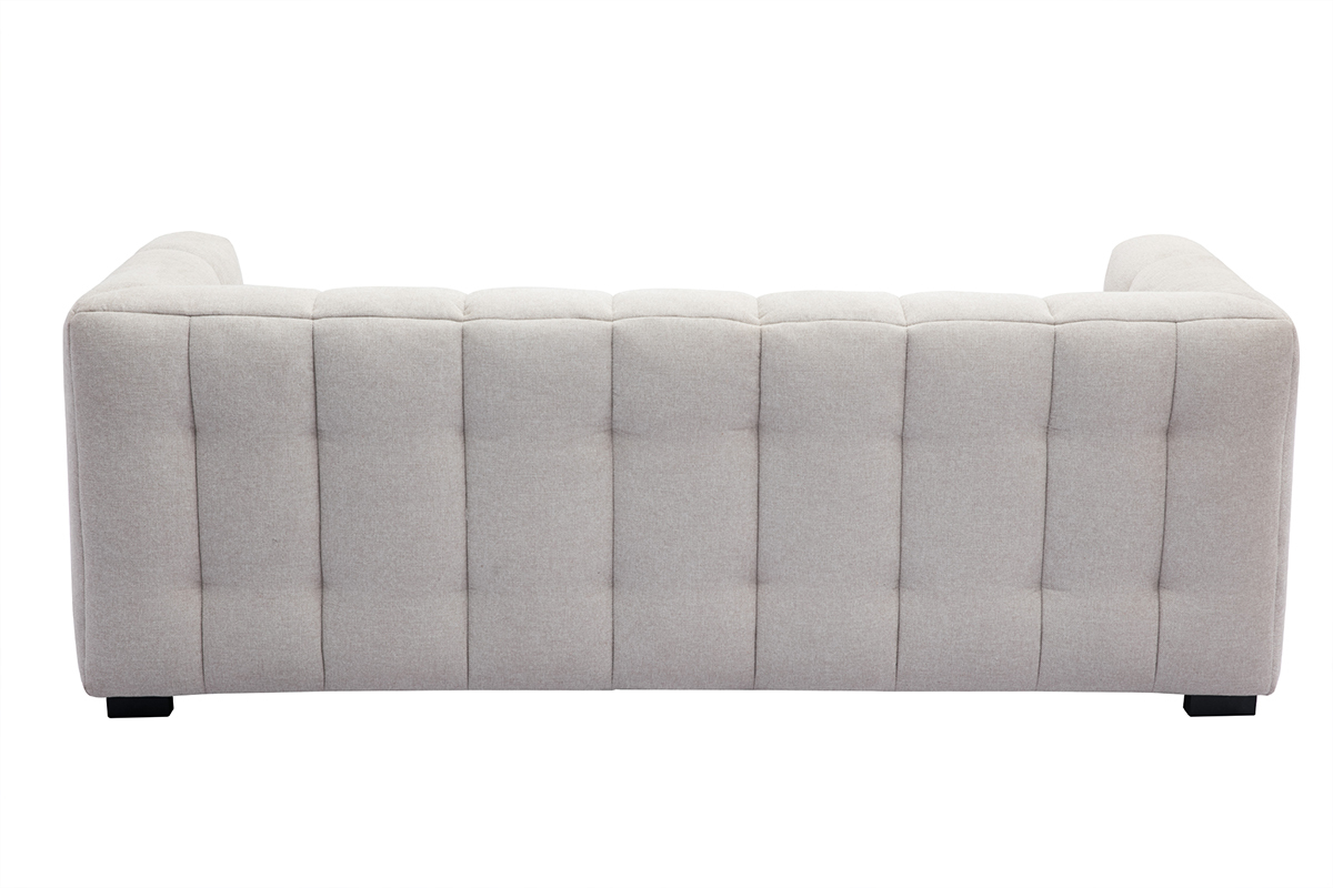 Design-Sofa mit beigem Stoff im Samtdesign 3-Sitzer CORTO