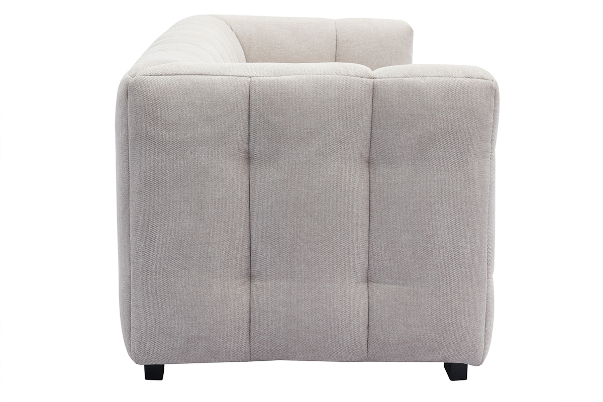 Design-Sofa mit beigem Stoff im Samtdesign 3-Sitzer CORTO