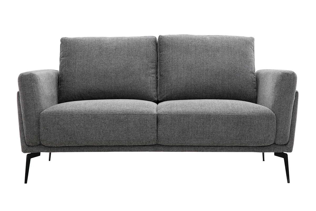 Design-Sofa mit grauem Stoff im Samtdesign 2-Sitzer MOSCO