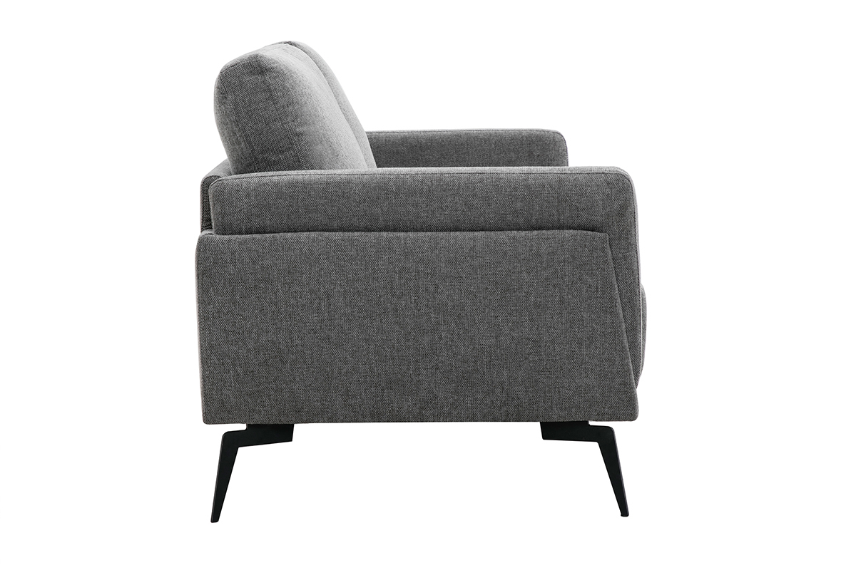 Design-Sofa mit grauem Stoff im Samtdesign 2-Sitzer MOSCO