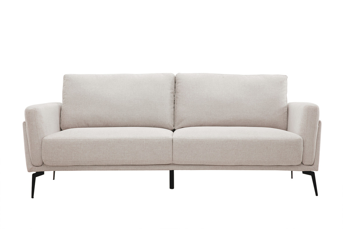 Design-Sofa mit Stoff im Samtdesign Beige 3-Sitzer MOSCO