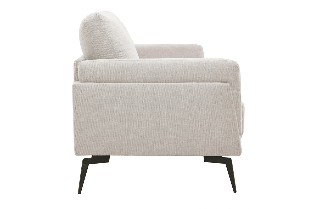 Design-Sofa mit Stoff im Samtdesign Beige 3-Sitzer MOSCO