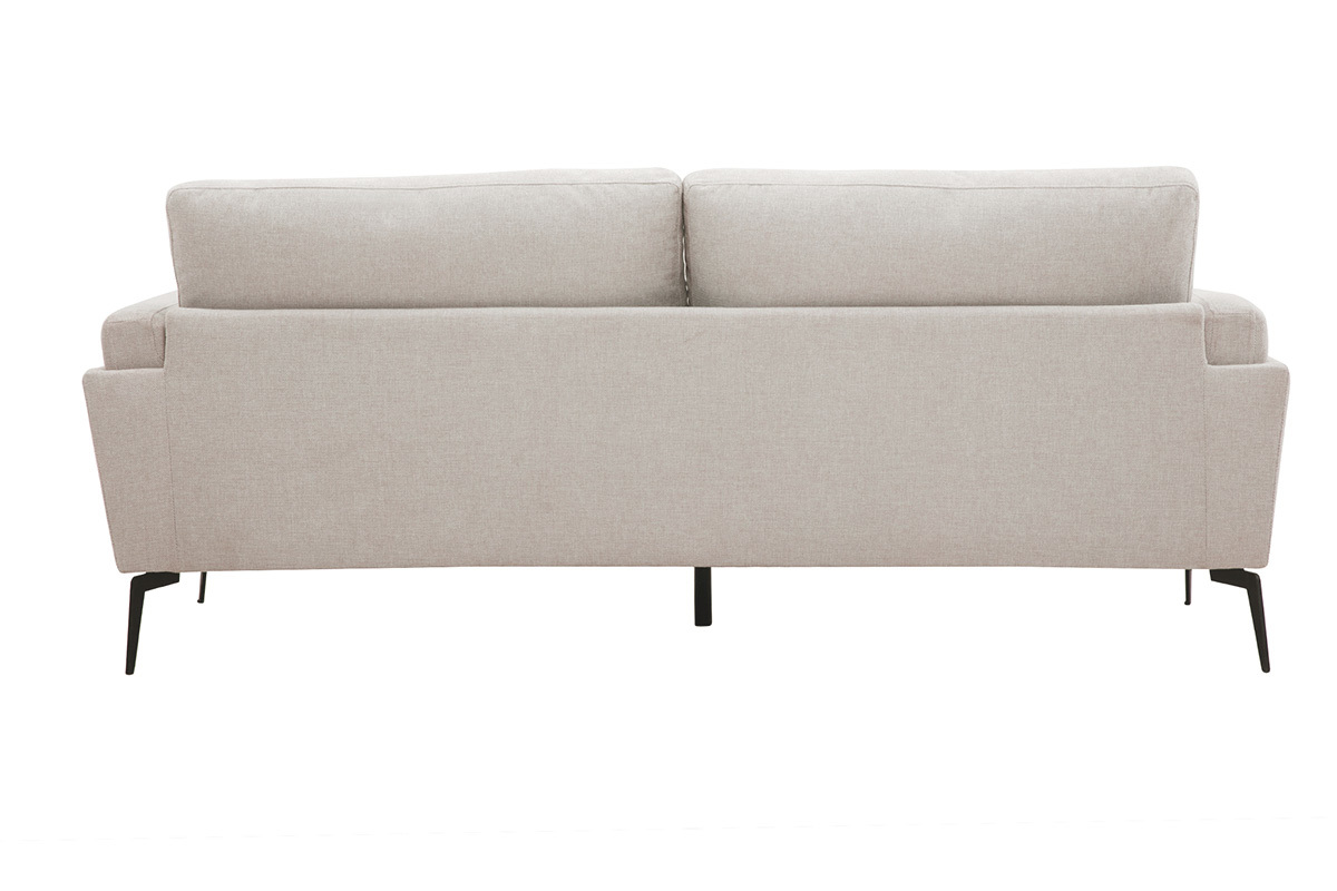 Design-Sofa mit Stoff im Samtdesign Beige 3-Sitzer MOSCO