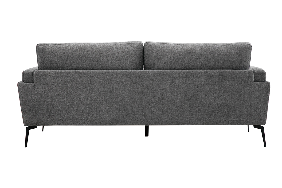 Design-Sofa mit Stoff im Samtdesign Grau 3-Sitzer MOSCO