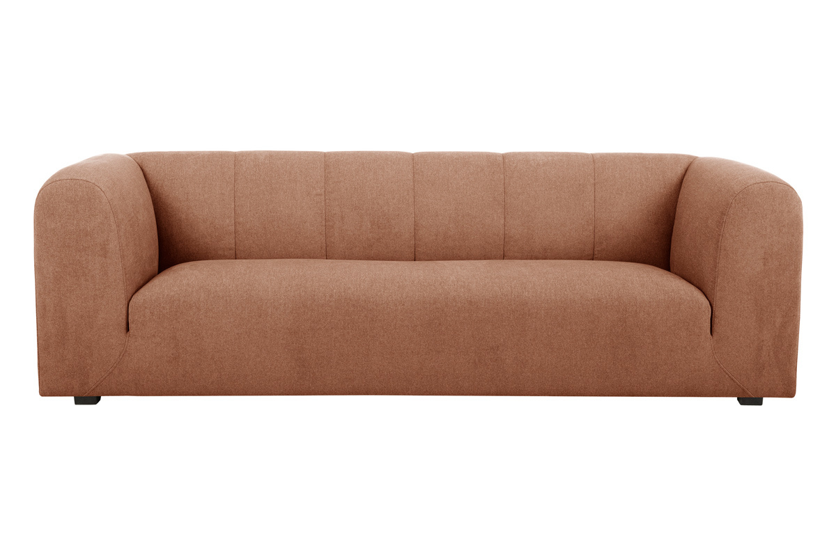 Design-Sofa mit Stoff im Samtdesign Terracotta 3-4-Sitzer OLIVEIRO