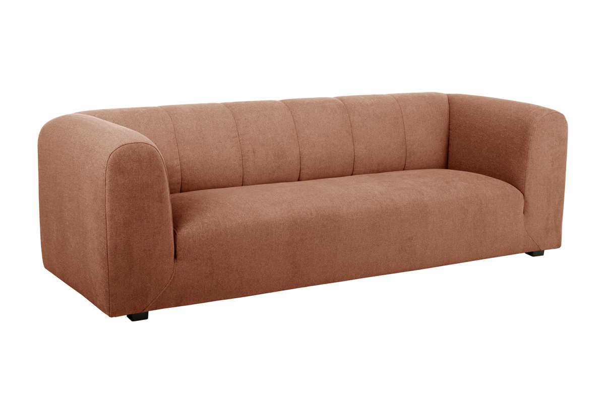 Design-Sofa mit Stoff im Samtdesign Terracotta 3-4-Sitzer OLIVEIRO