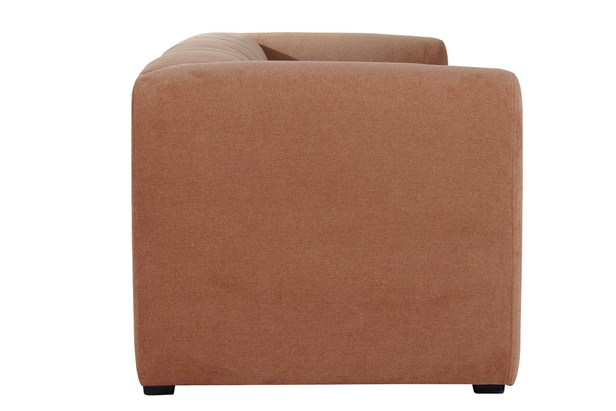 Design-Sofa mit Stoff im Samtdesign Terracotta 3-4-Sitzer OLIVEIRO