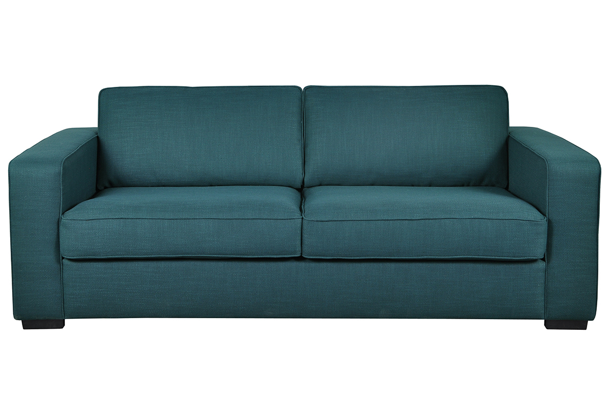 Design-Sofa pfauenblauem Stoff 3-Sitzer GOTTA