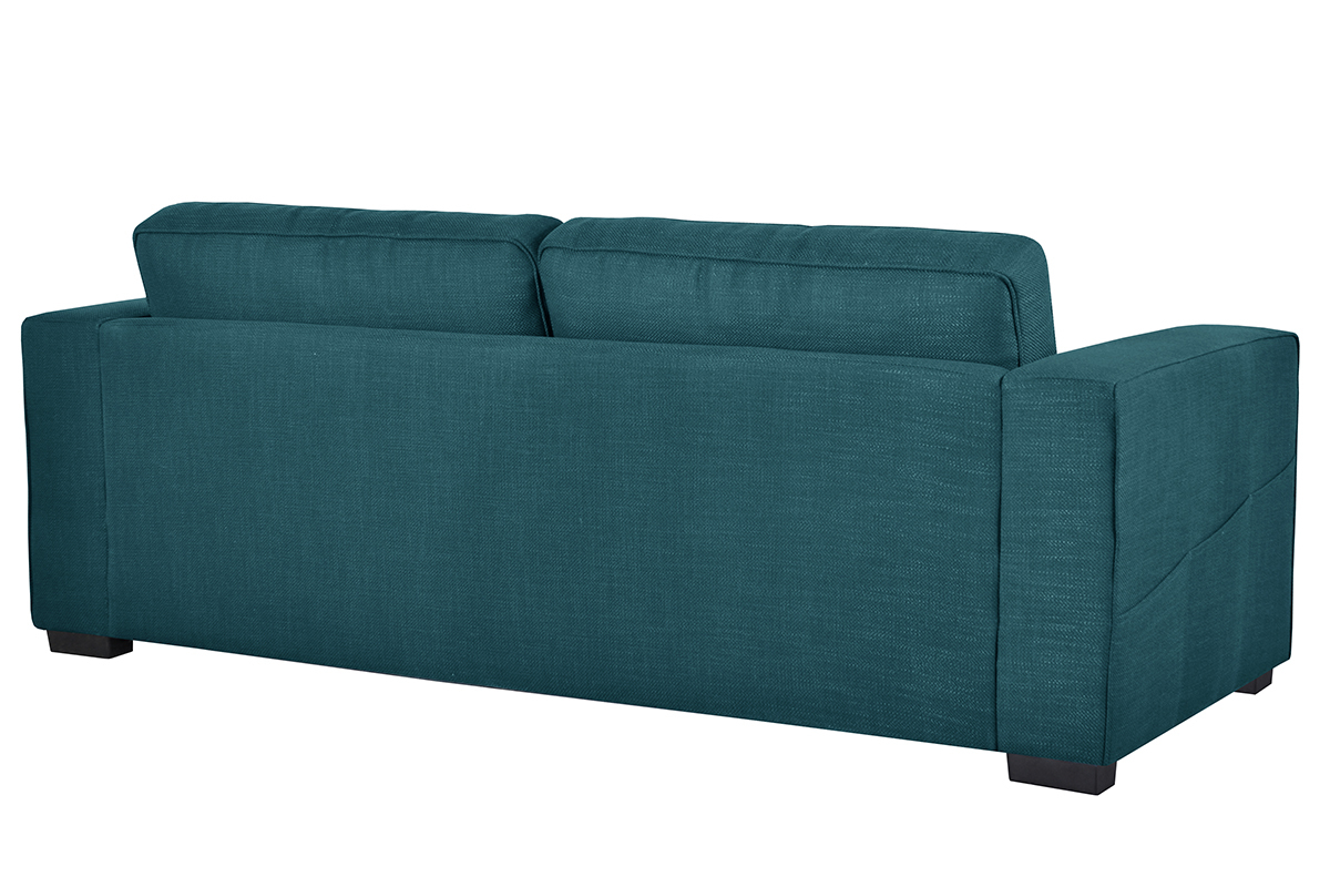 Design-Sofa pfauenblauem Stoff 3-Sitzer GOTTA