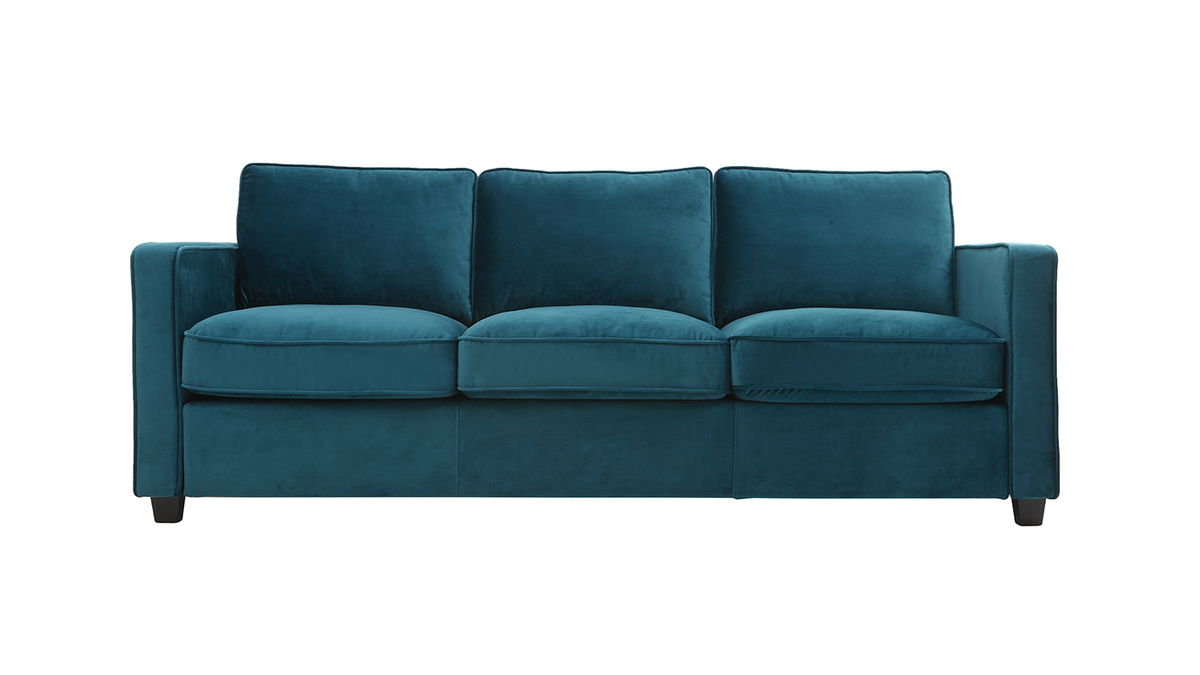 Design-Sofa Samt Smaragdgrn 3-Sitzer BROOKLYN