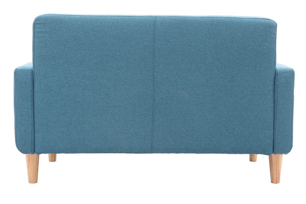 Design-Sofa skandinavisch blaugrner Stoff 2-Sitzer LUNA