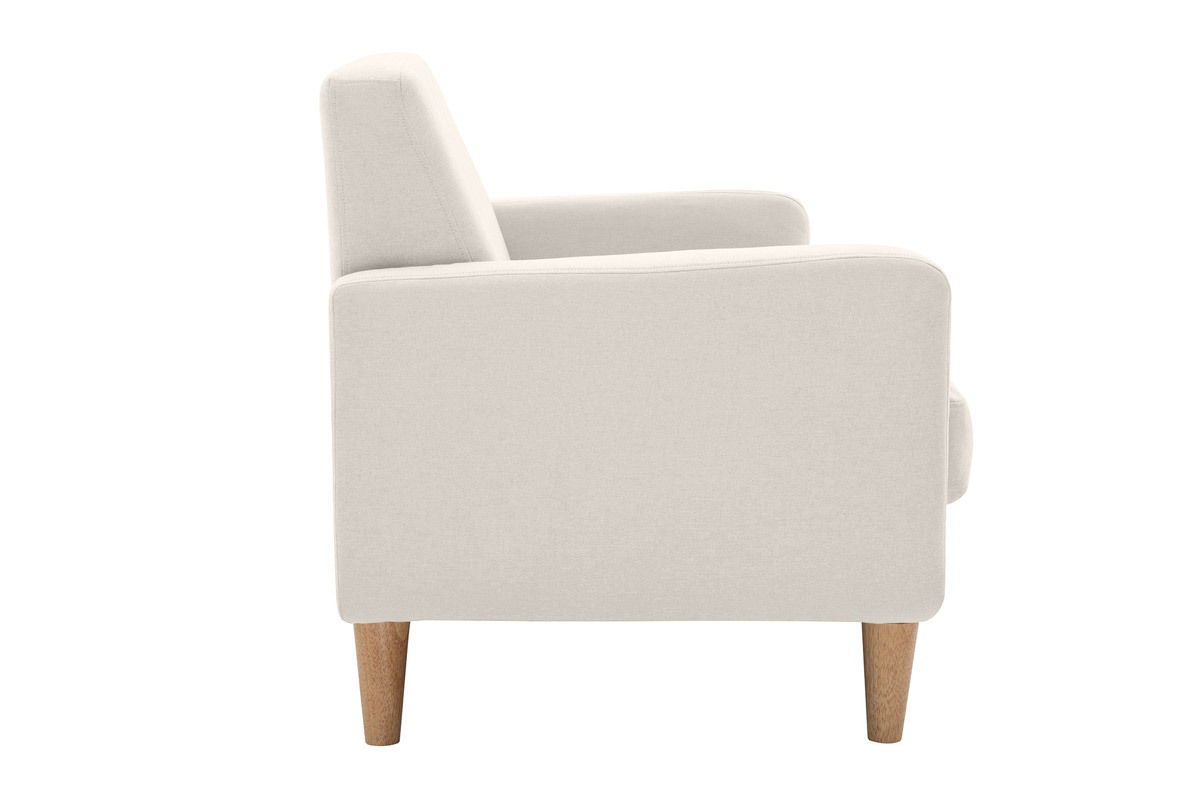 Design-Sofa skandinavisch naturfarbener Stoff 2-Sitzer LUNA