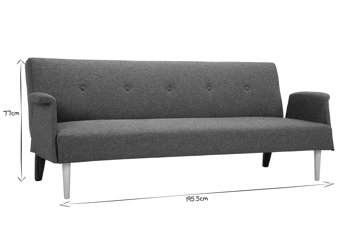 Design-Sofa verstellbar Blau OSCAR