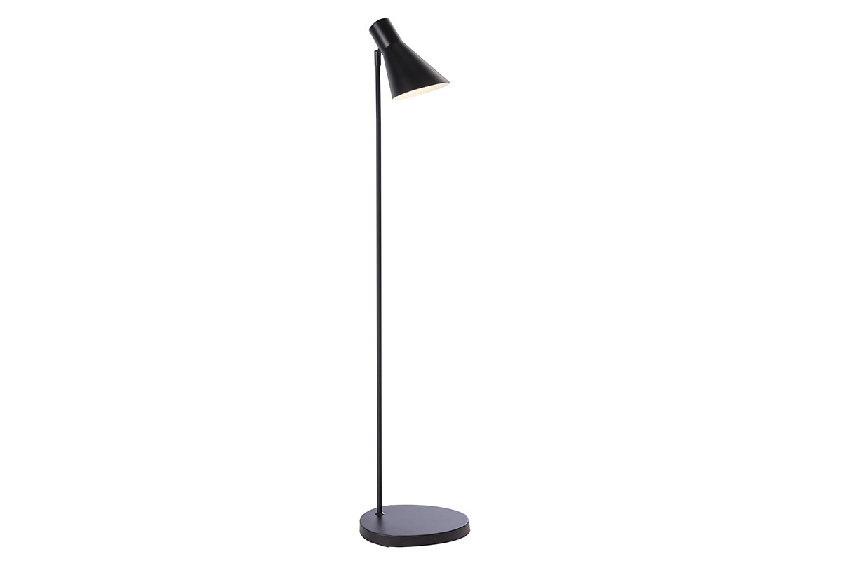 Design-Stehlampe AMPLO aus schwarzem Metall