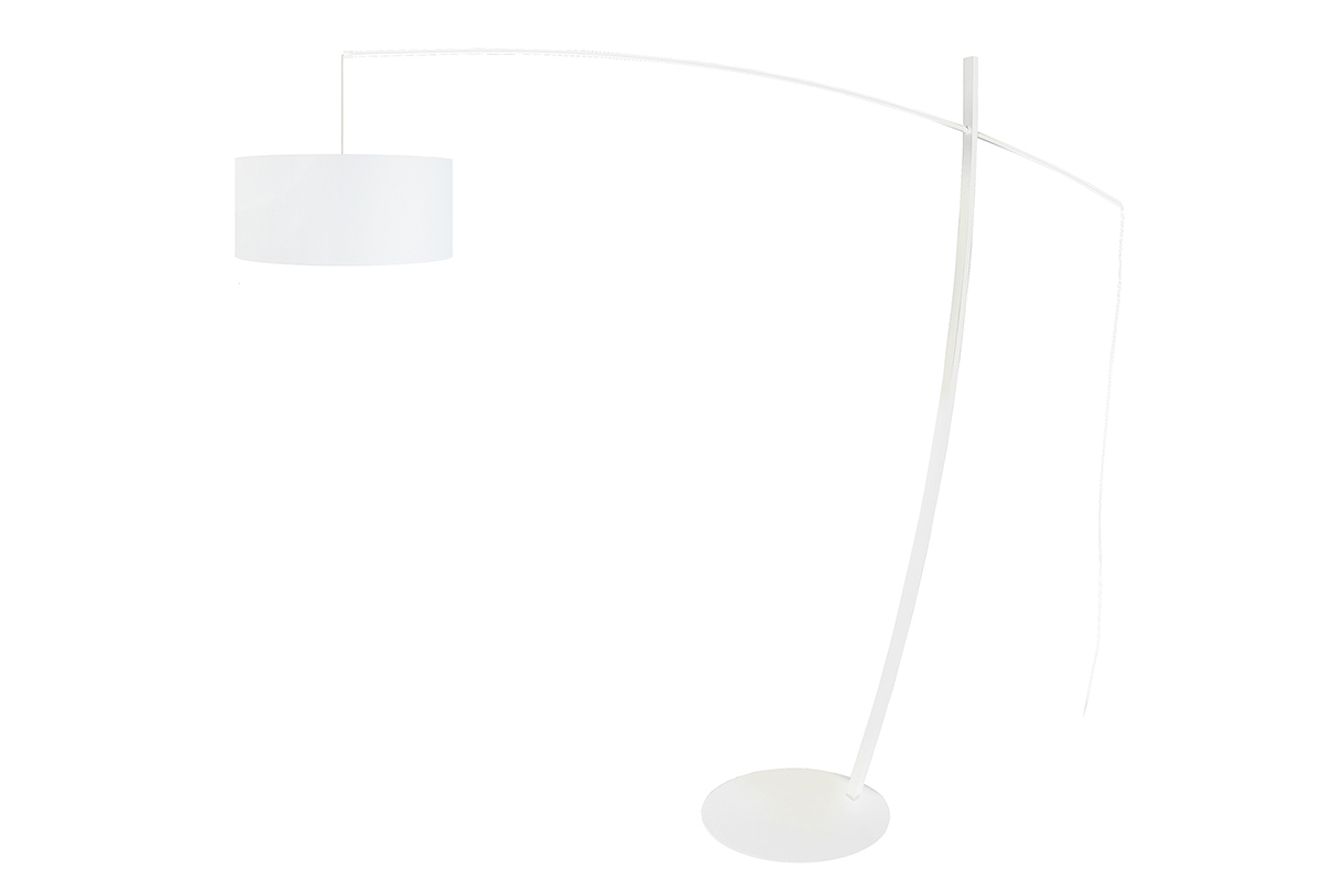 Design-Stehleuchte Bogenlampe Stahl Wei ESCAPE