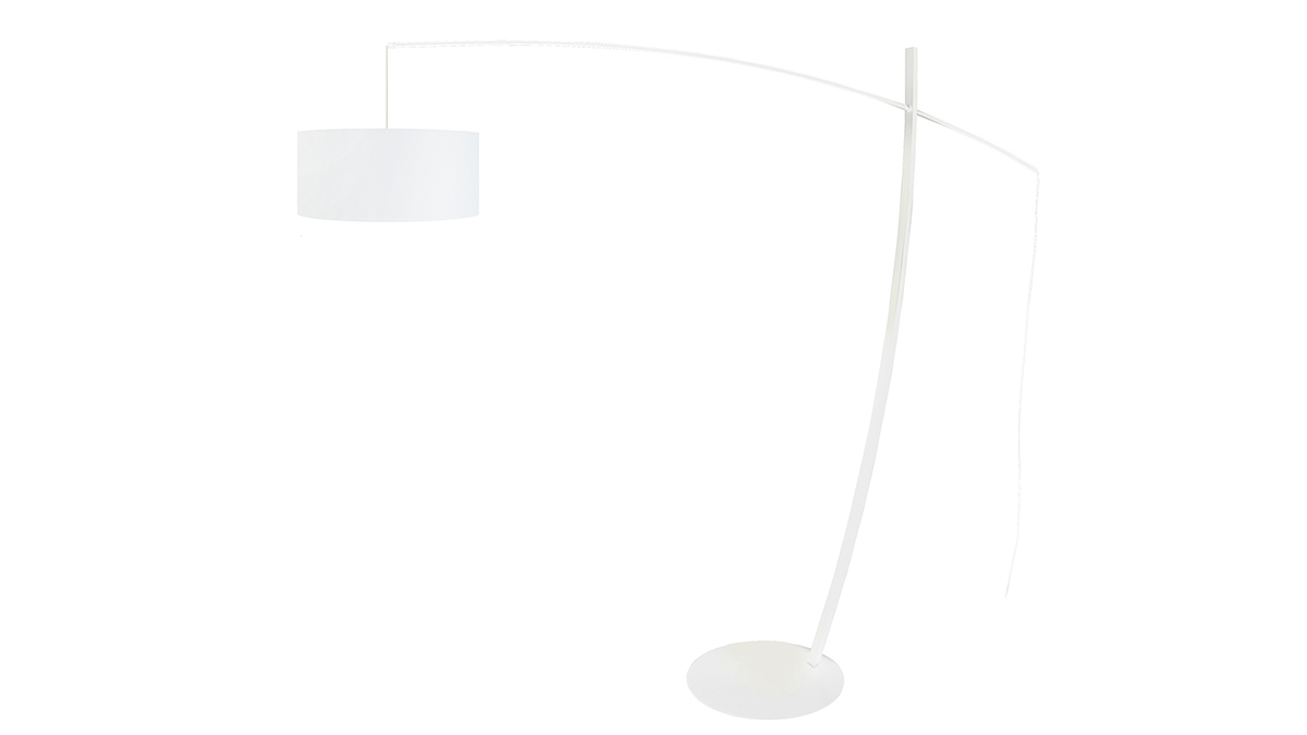 Design-Stehleuchte Bogenlampe Stahl Wei ESCAPE