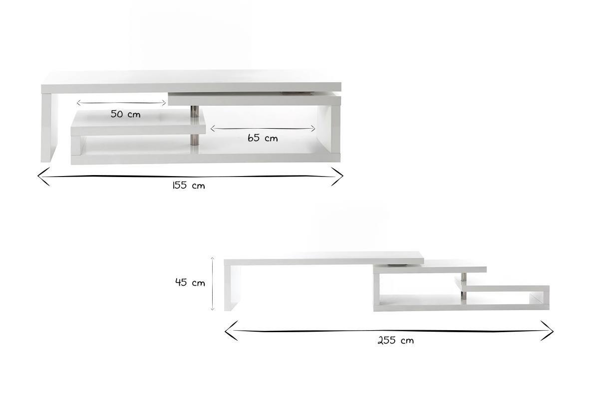 Design-TV-Mbel drehbar MAX V2 Wei