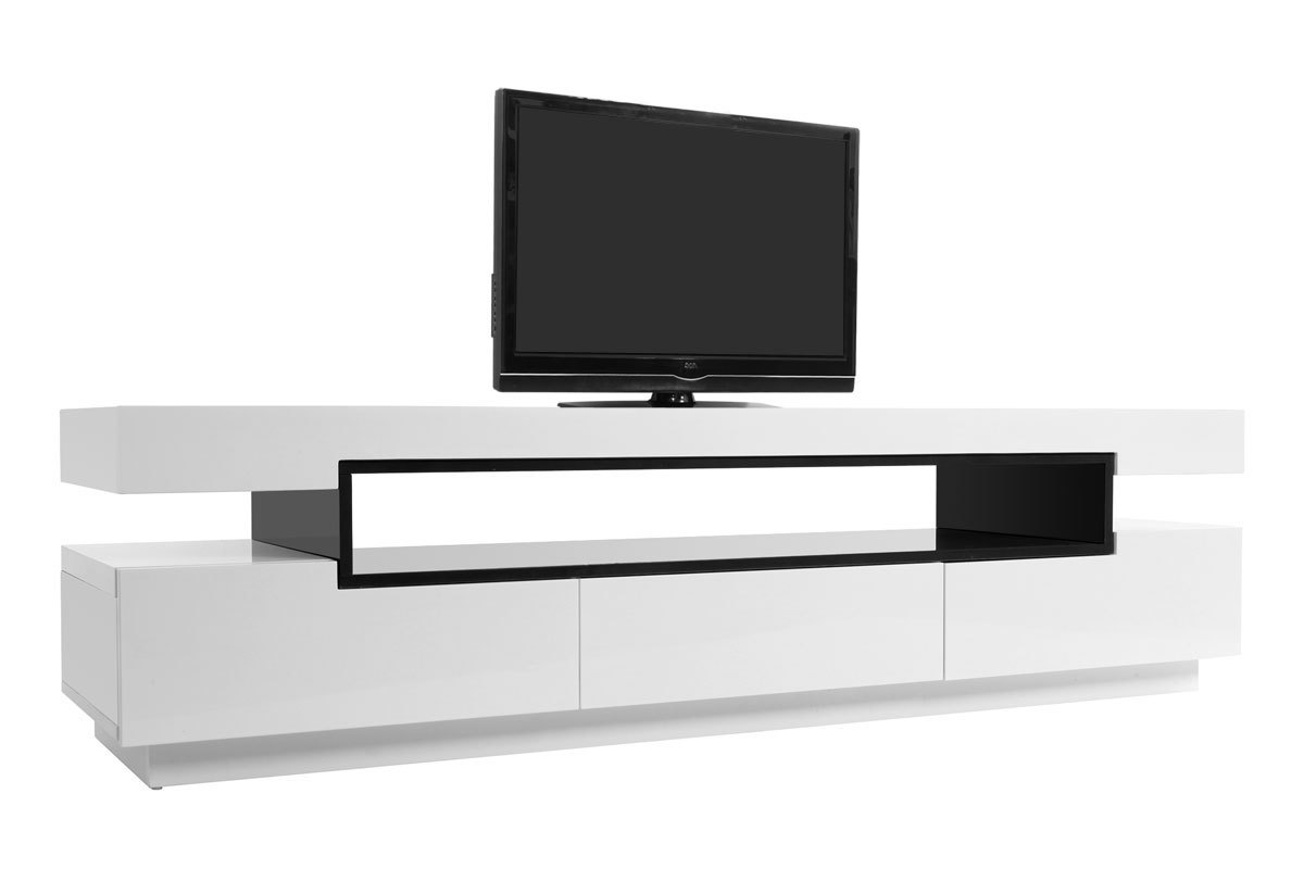 Design-TV-Mbel lackiert Wei glnzend LIVO