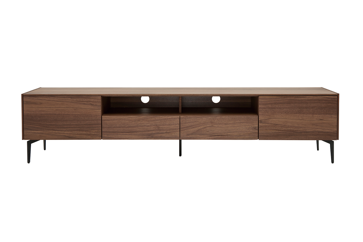 Design-TV-Mbel mit Walnussfurnier L200 cm BLISS